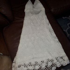 Crotched halter dress vacation style